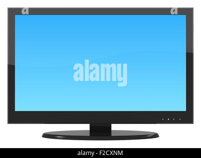 Flat screen television , blank screen. Stock Photo