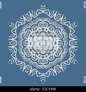 Outlined Mandala Background for greeting card, Brochure, Card or Invitation with Islamic, Arabic, Indian, Ottoman, Asian motifs. Abstract Retro Stylized flowers wallpaper Seamless Stock Vector