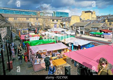 International food stalls at Camden Stables Market, London, England, UK Stock Photo