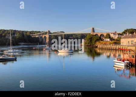 Menai Bridge, Isle of Anglesey, Wales, United Kingdom Stock Photo