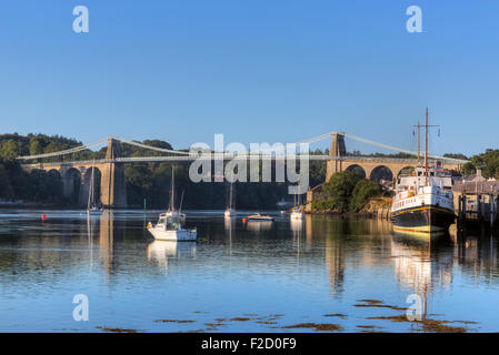 Menai Bridge, Isle of Anglesey, Wales, United Kingdom Stock Photo