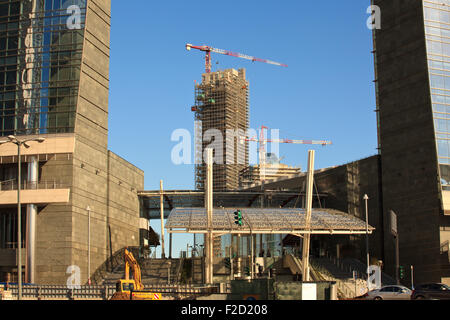 View of building under construction in Milan Stock Photo