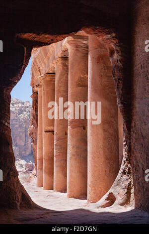 The Urn Nabataean Tomb in Petra. The Sandstone Rock Facade in Jordan ...