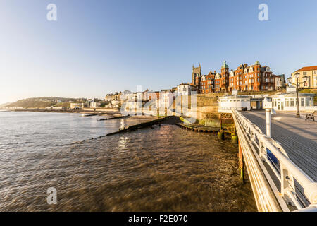 The Hotel de Paris above the pier at Cromer. Stock Photo