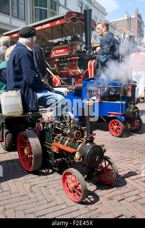 DORDRECHT, NETHERLANDS - JUNE 2 2012: Dordrecht in Steam, the largest steam power event in Europe. Miniature steam locomotive on Stock Photo