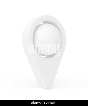 map pointers. 3d render on white background Stock Photo