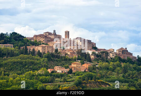 Landscape of Montepulciano, a small town in Tuscany, Italy. Stock Photo