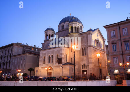View of Orthodox Church of St. Spyridon in Trieste Stock Photo