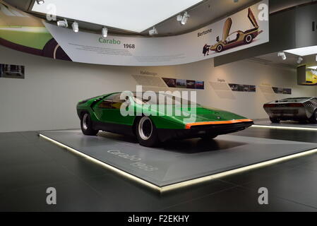 1968 Alfa Romeo Bertone Carabo Concept  at the Alfa Romeo museum in Arese. Stock Photo