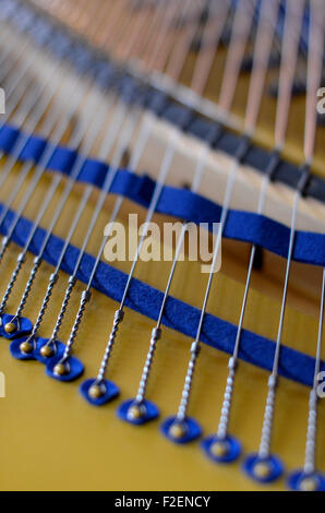 grand piano strings Stock Photo