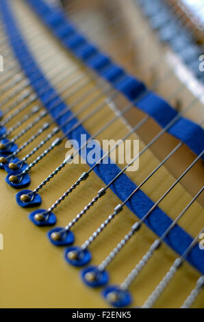 grand piano strings Stock Photo