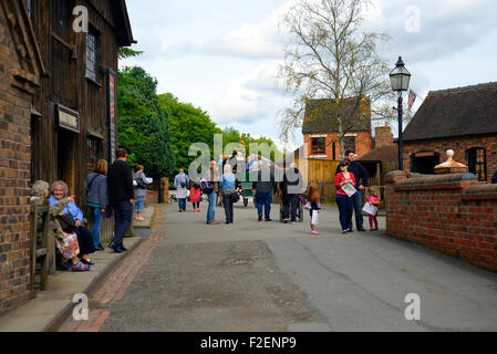 Blists Hill is an open-air museum built on a former industrial complex located in the Madeley area of Telford Shropshire England Stock Photo