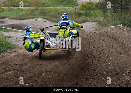 Sidecarcross racing Motocross at Swedish cross track Stock Photo - Alamy