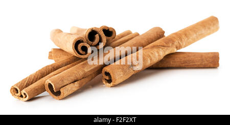 cinnamon sticks isolated on the white background. Stock Photo