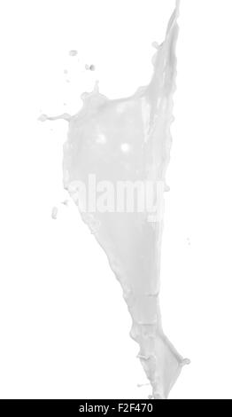 milk splash isolated on the white background. Stock Photo