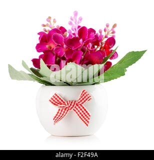 artificial flowers isolated on the white background. Stock Photo