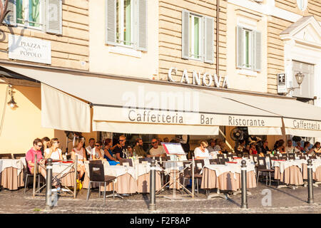 Famous ristorante Canova on the Piazza del Popolo Rome Roma Lazio Italy EU Europe Stock Photo