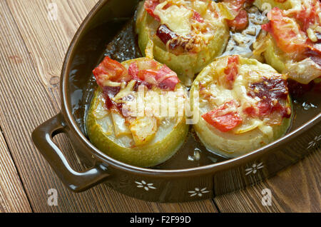 Firinda kabak dolmasi  - Turkish dish of zucchini Stock Photo