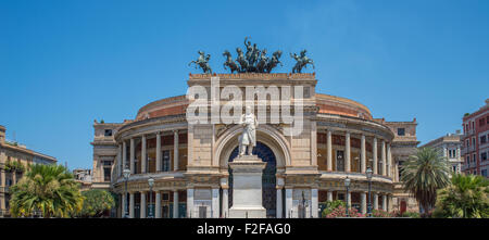 Politeama Garibaldi theater in Palermo, Sicily. Italy. Stock Photo