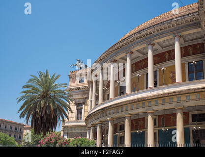 Politeama Garibaldi theater in Palermo, Sicily. Italy. Stock Photo