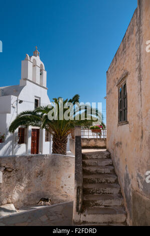 Street scene in old town of Naxos, Greece Stock Photo