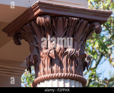 Corncob Corinthian capital of the Playmakers Theatre, University of North Carolina, Chapel Hill, NC