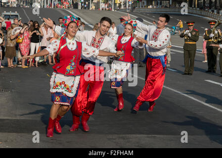 Folkloric Dancers - 25th Anniversary of the Pridnestrovian Moldavian Republic PMR, Transnistria, Soviet USSR Moldova Stock Photo