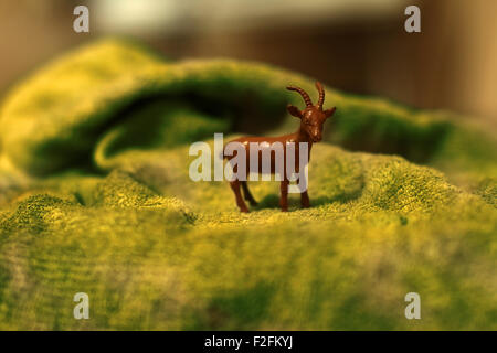 A brownish goat plastic toy for kids Stock Photo