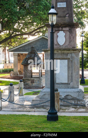 Early morning in Plaza de la Constitucion (Constitution Plaza) in the heart of Old Town St. Augustine, Florida. Stock Photo