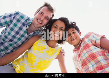 Portrait enthusiastic family Stock Photo