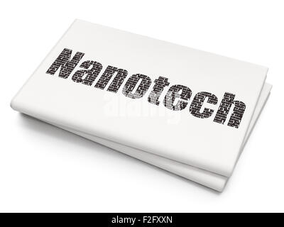 Science concept: Nanotech on Blank Newspaper background Stock Photo