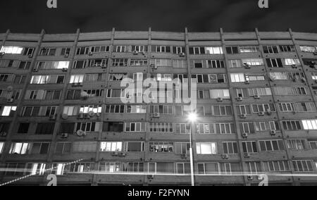 Soviet-era apartment block in Kiev - Ukraine Stock Photo