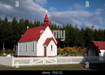 Small chapel in Waitetoko, Lake Taupo, New Zealand Stock Photo