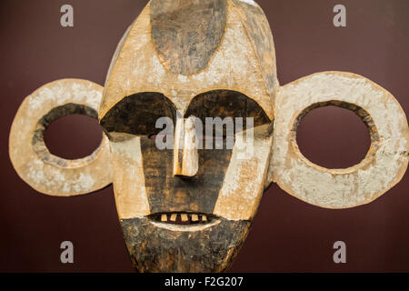 wooden mask statue Stock Photo