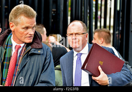 George Freeman MP leaving Downing Street - Conservative Member of Parliament for Mid Norfolk (since 2010) Life Sciences minister Stock Photo