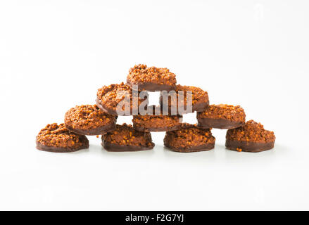 No bake chocolate cookies with quinoa crispies Stock Photo