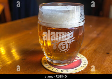 Nastro Azzurro beer, glass, half litre, Peroni Brewery, beer mat,  Amsterdam, Netherlands, on Sunday, April 7, 2019. (CTK Photo/Libor Sojka  Stock Photo - Alamy