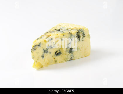 Wedge of French blue cheese Stock Photo