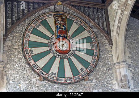 Winchester, Hampshire, England,Great Hall, King Arthur Round Table Stock Photo