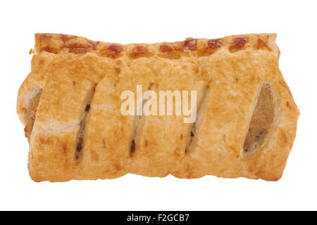 Sausage roll on white background Stock Photo