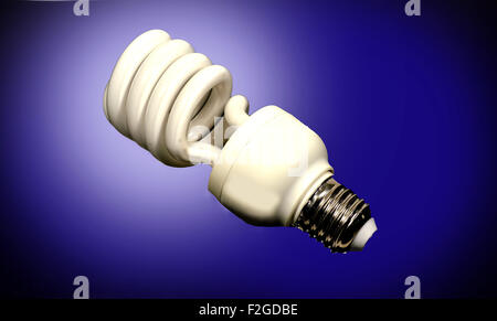 Energy Saving Compact Fluorescent Light Bulb Stock Photo