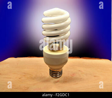 Energy Saving Compact Fluorescent Light Bulb Stock Photo