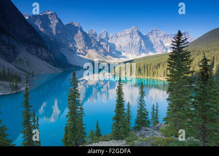 Glacial Moraine Lake in the Valley of the Ten Peaks, Banff National Park, Alberta, Canada