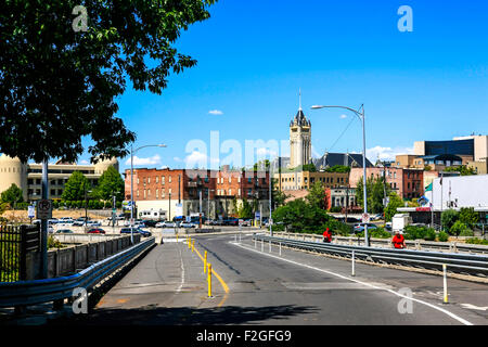 The Spokane County Courthouse tower overlooks this City in Washington Stock Photo