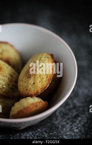 Fresh homemade madeleines. Stock Photo