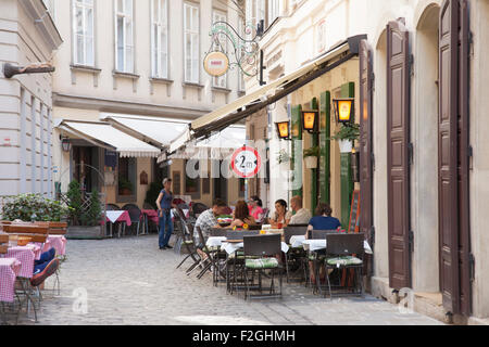 Flores Restaurant, Ballgasse Street, Vienna, Austria Stock Photo