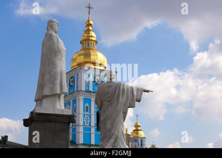 Statue, St Michael cathedral, Kiev - Ukraine Stock Photo