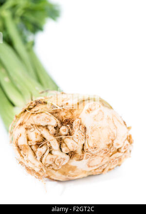 Portion of Celeriac isolated on pure white background Stock Photo