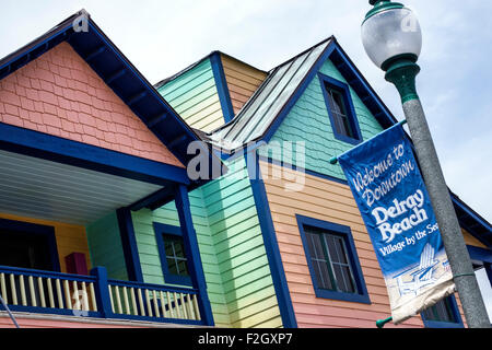 Delray Beach Florida,East Atlantic Avenue,Running Company,renovated building,house home houses homes residence,converted,FL150413012 Stock Photo