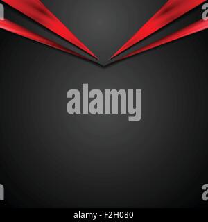 Abstract red black line arrow with gray blank space on metal circle ...